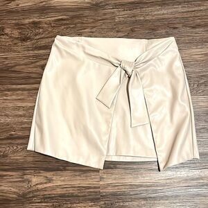 Mini leather skirt